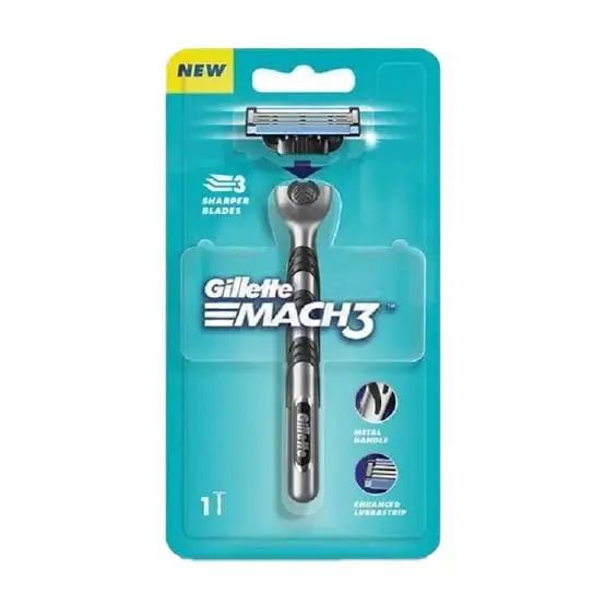 Gillette Mach3 Men's Razor with 1 Handle & Metal Handle Design – RA0067