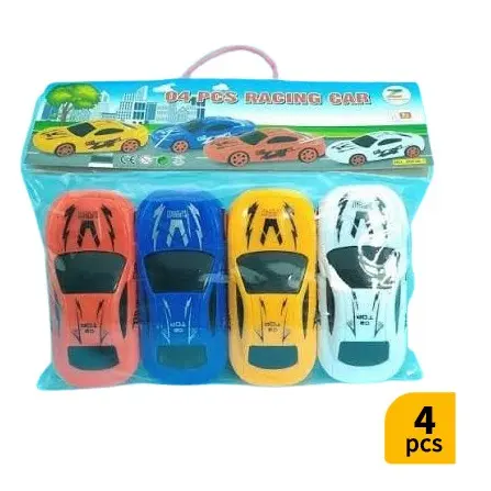 04 Pcs Colorful Racing Toy Car Set for Kids