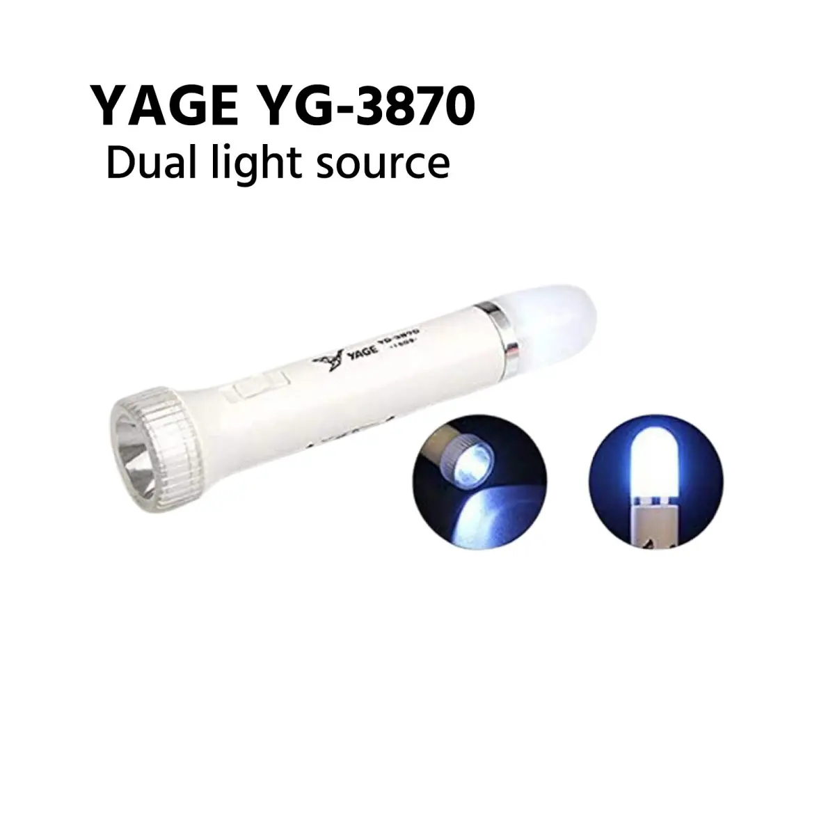 Yage YG-3870 Dual Light Source LED Flashlight