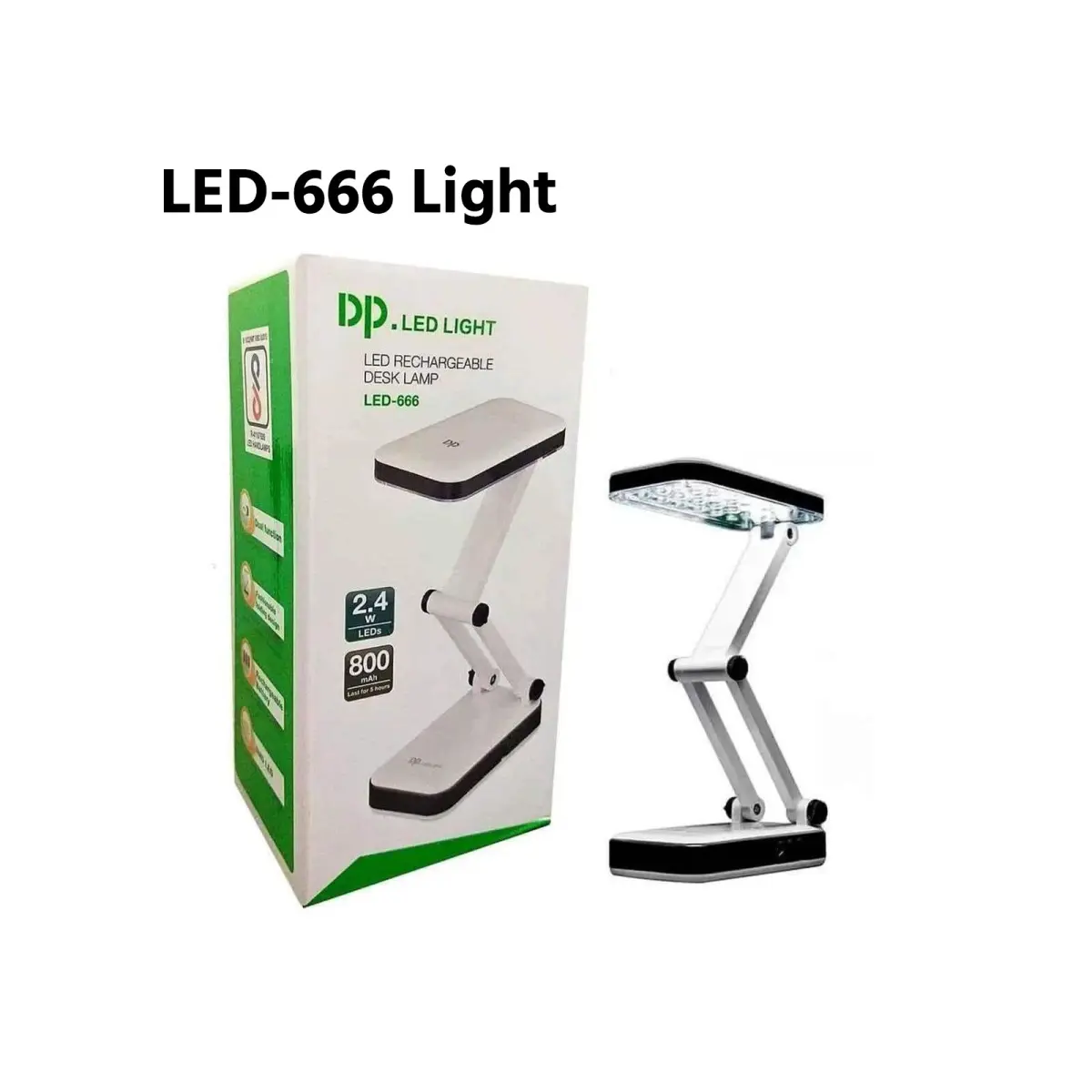 DP LED-666 Rechargeable Foldable LED Desk Lamp