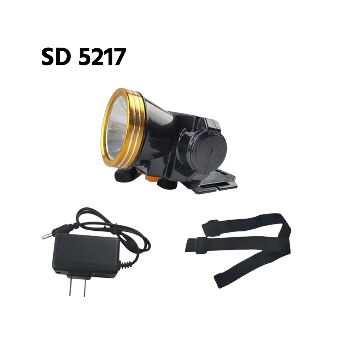SD-5217 Rechargeable LED Headlamp / Head Light with Charger and Strap