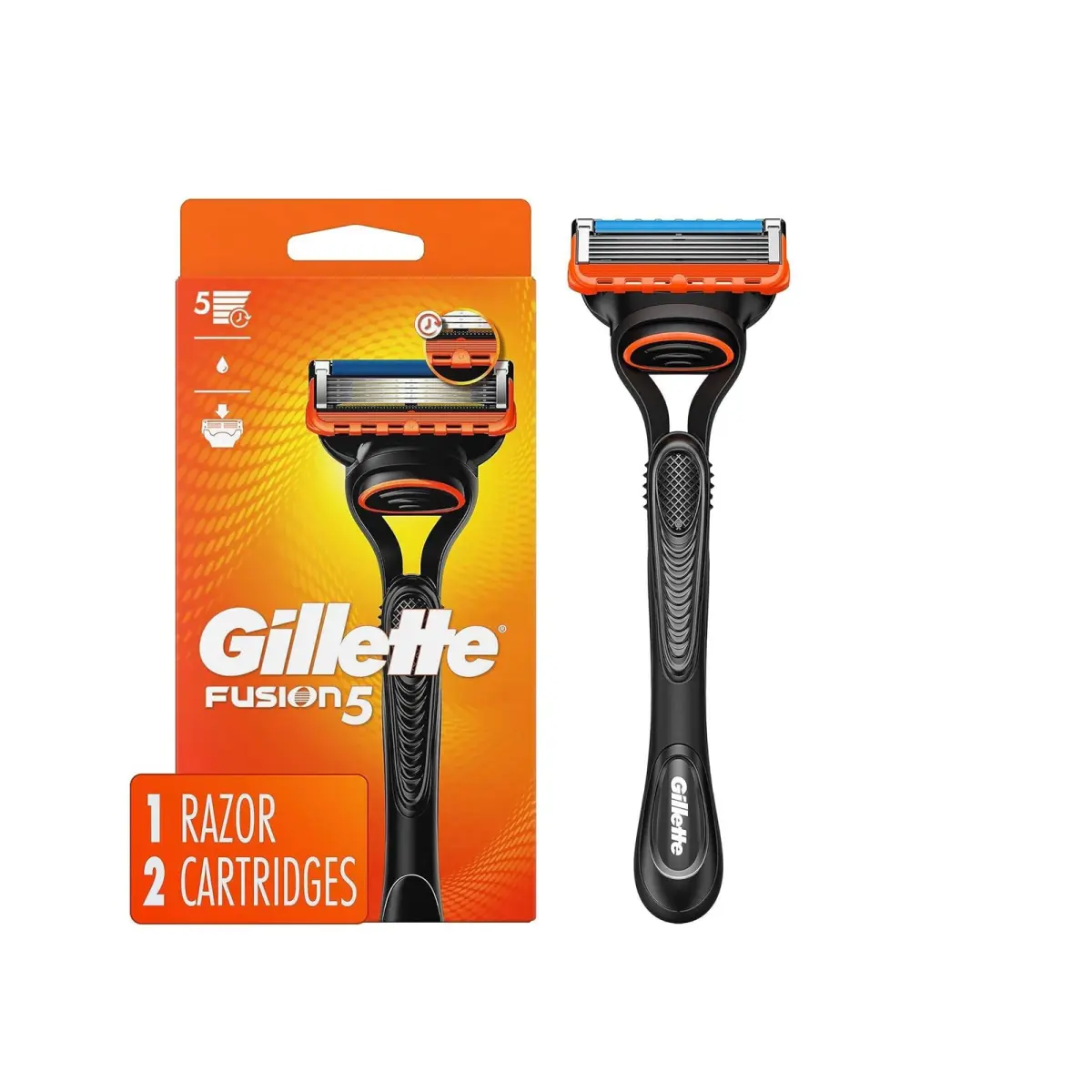 Gillette Fusion5 Men's Razor with 2 Cartridges / Refills