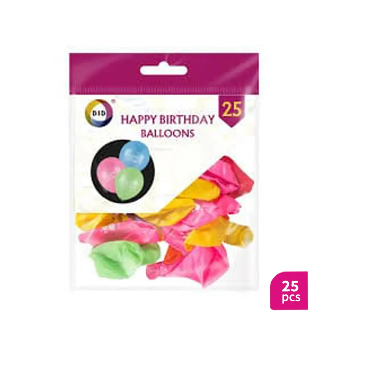 DID Happy Birthday Balloons (25 Pcs Pack)