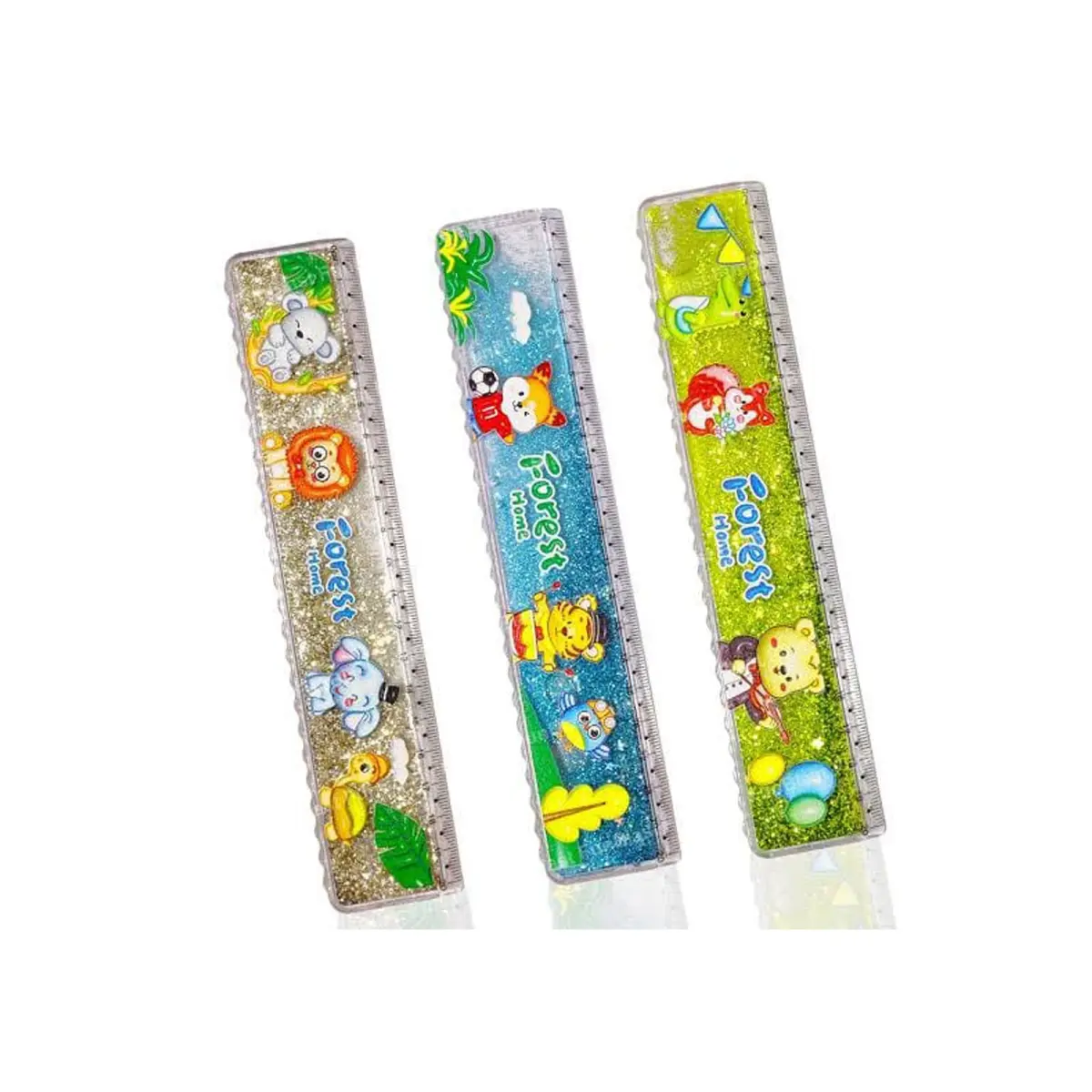 Forest Home Liquid Glitter Ruler Set (15 cm)