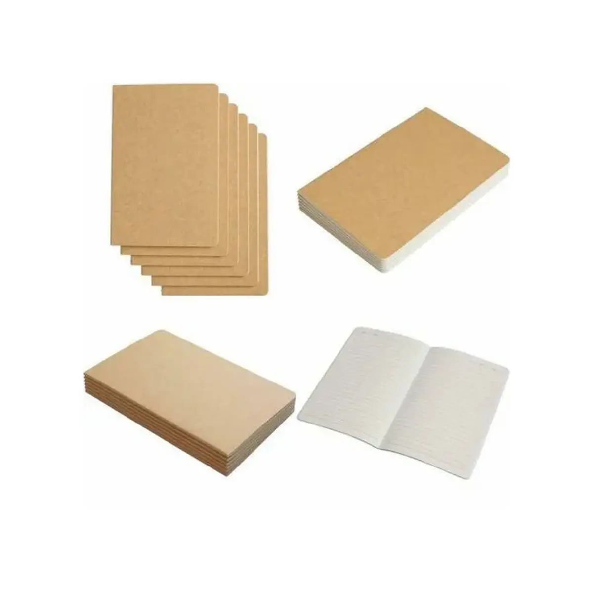 Kraft Cover Pocket Notepad / Lined Memo Book Set