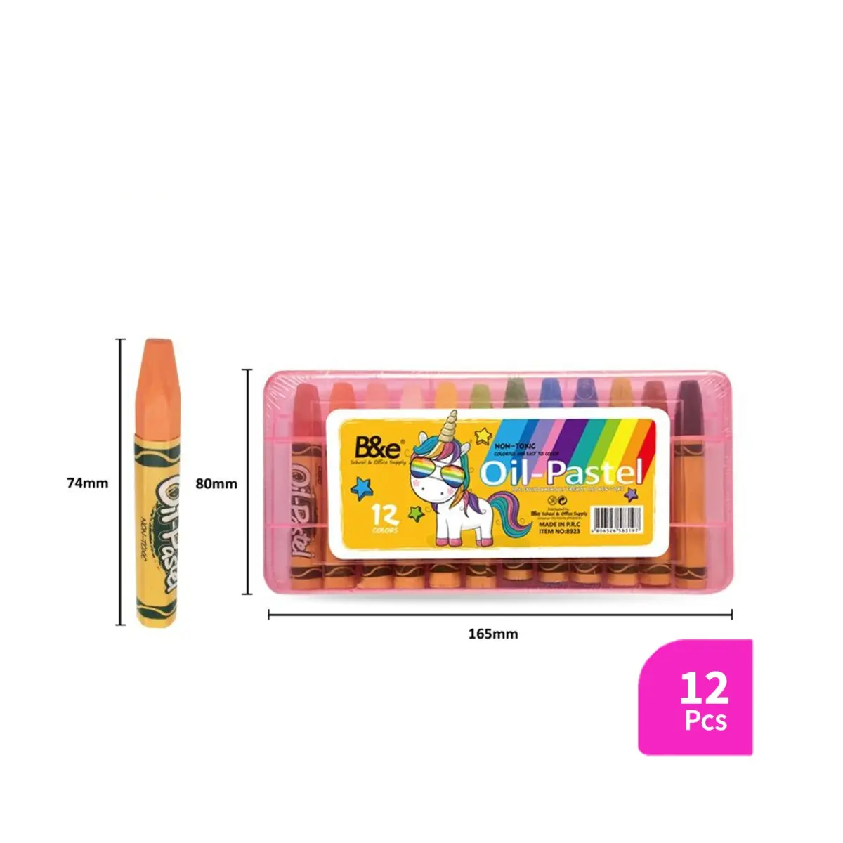 B&E Unicorn Non-Toxic Oil Pastel Set