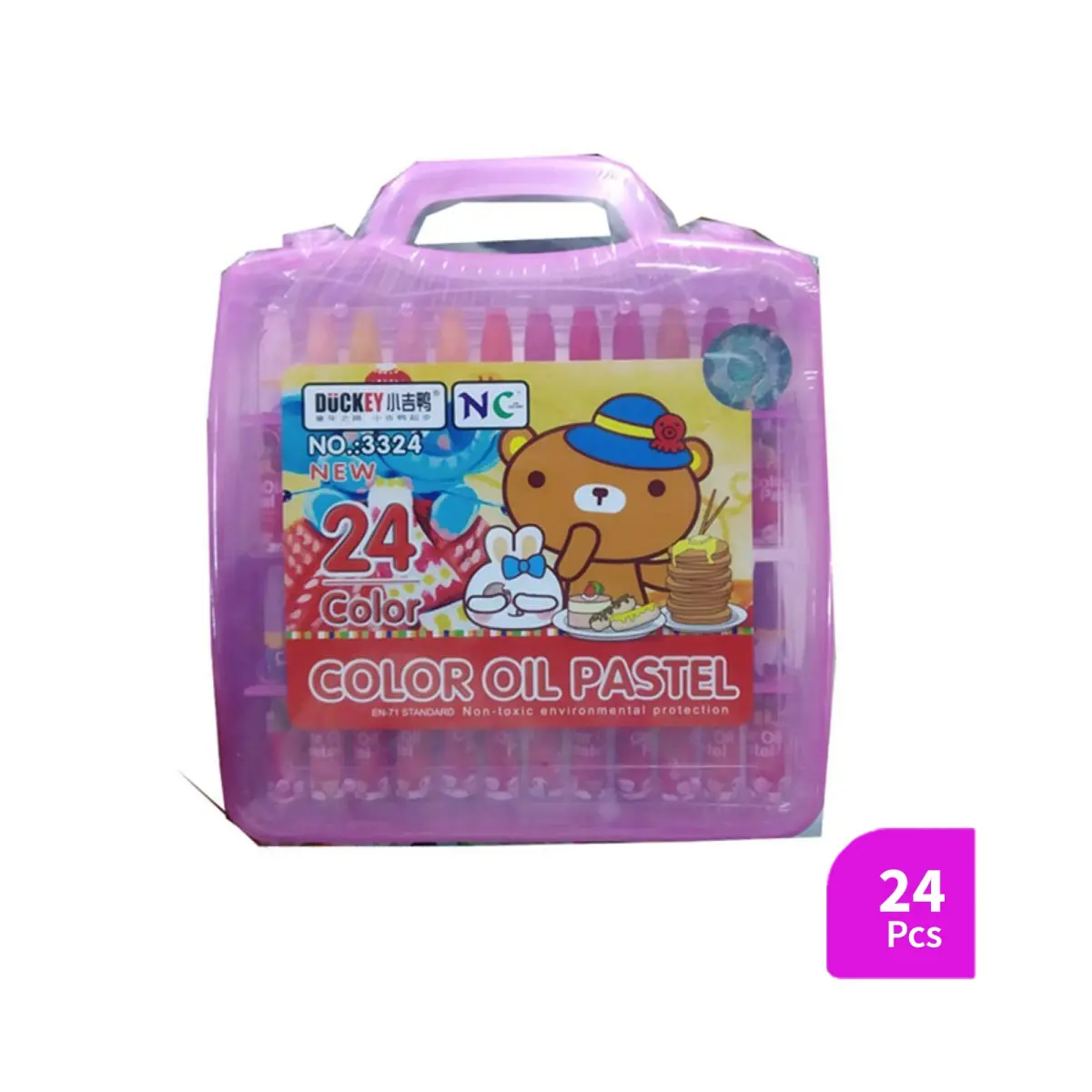 DUCKEY Bear Hard Case Color Oil Pastel Set (NO. 3324)