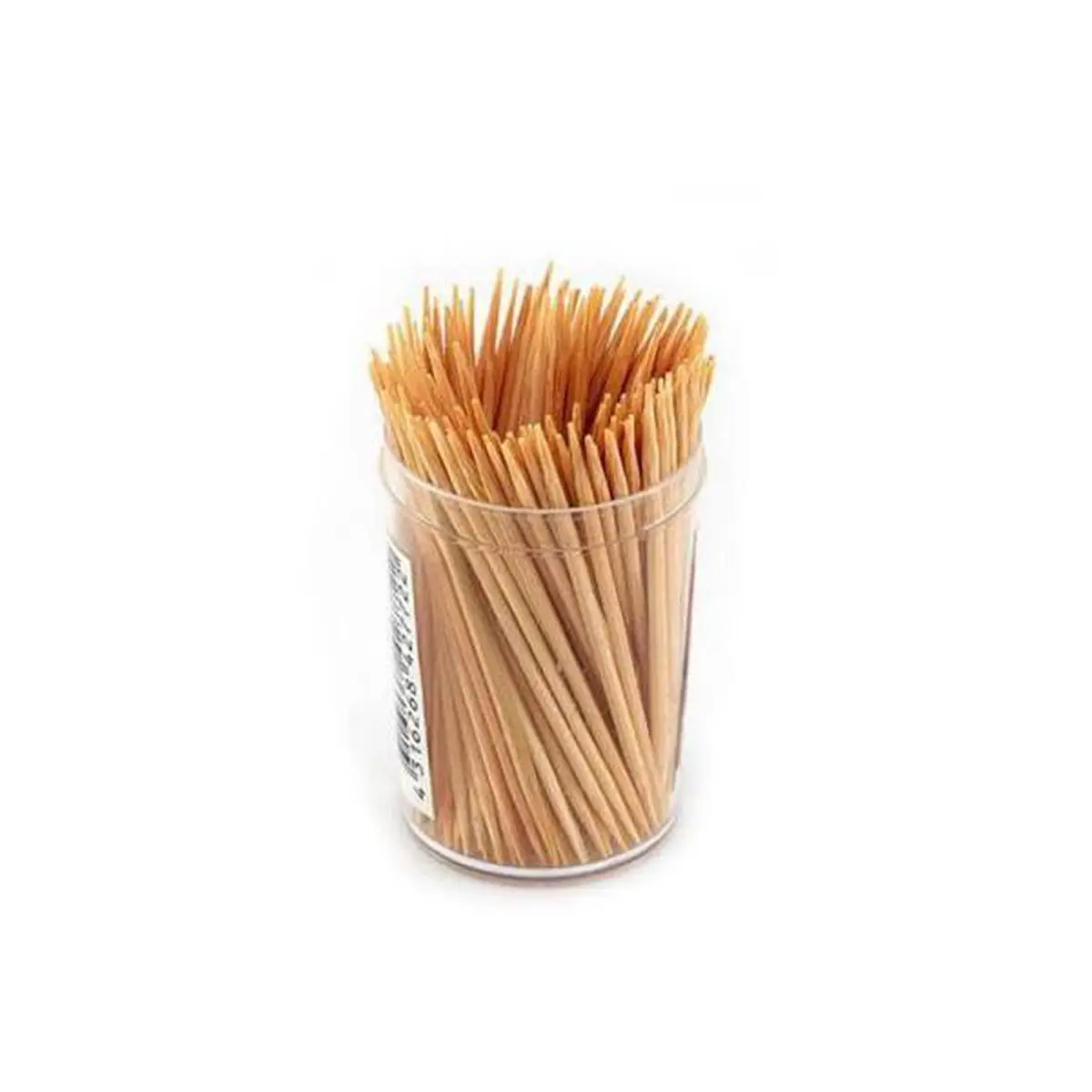 Clear Plastic Jar Wooden Toothpicks